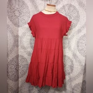 MIHOLL Tiered Babydoll Loose Mini Dress Size Medium 